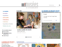 Tablet Screenshot of musees.regioncentre.fr